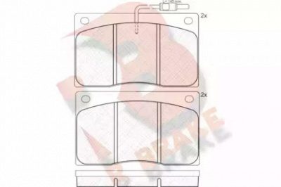 R BRAKE rb0544 -  Комплект тормозных колодок, дисковый тормоз